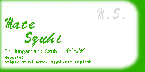 mate szuhi business card